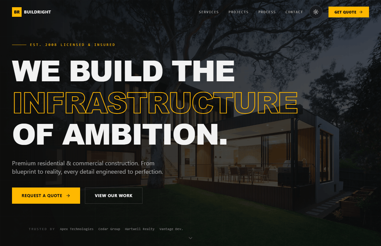 BuildRight Contractors website demo preview